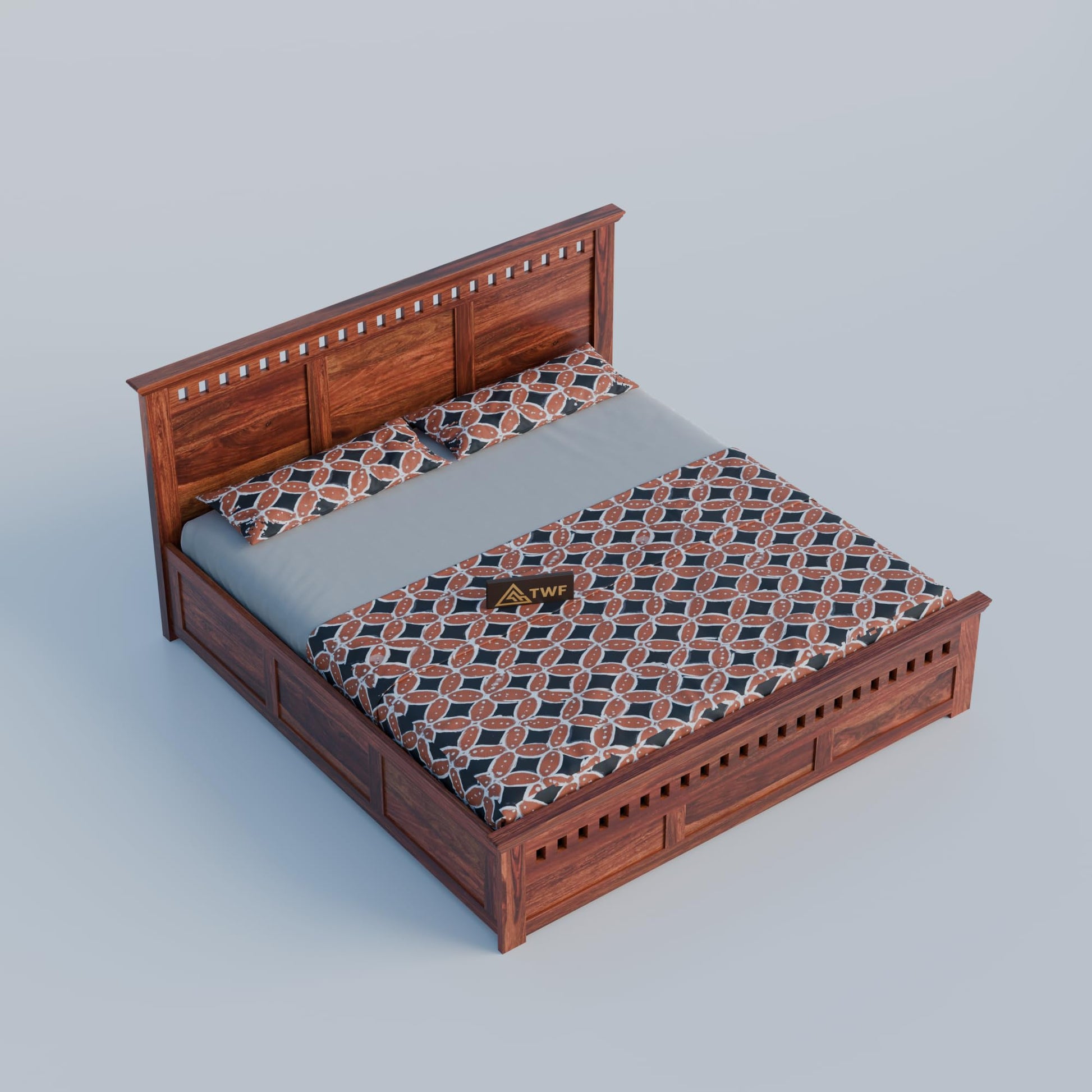 Royal Marwar Sheesham Wood Bed with Storage Box |  - view 3