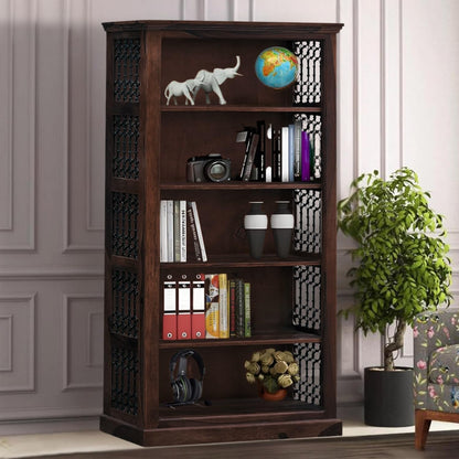 Royal Marwar Solid Sheesham Wood Bookshelf with 5  - view 7