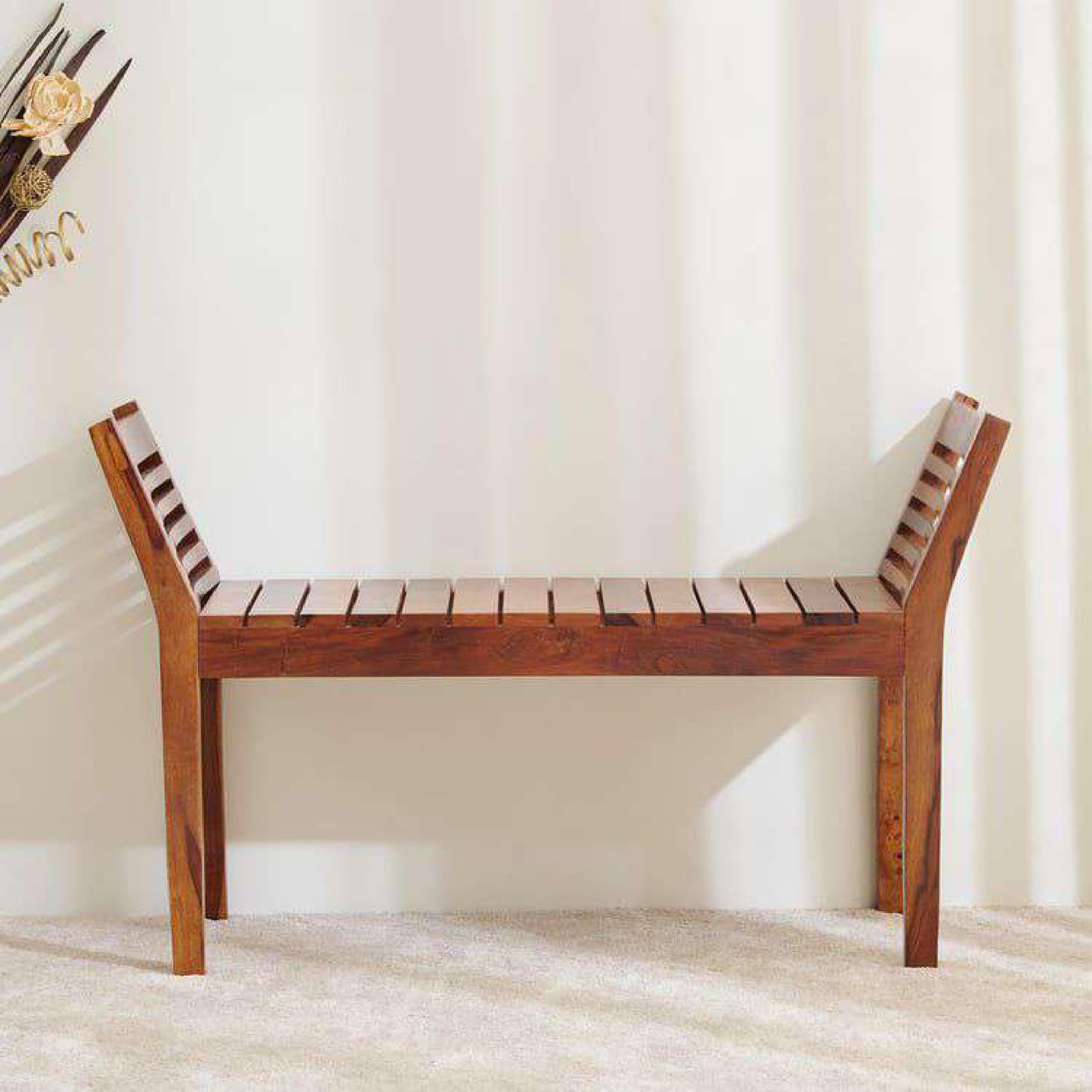 Royal Marwar Solid Sheesham Wood 2 Seater Bench |  - view 3