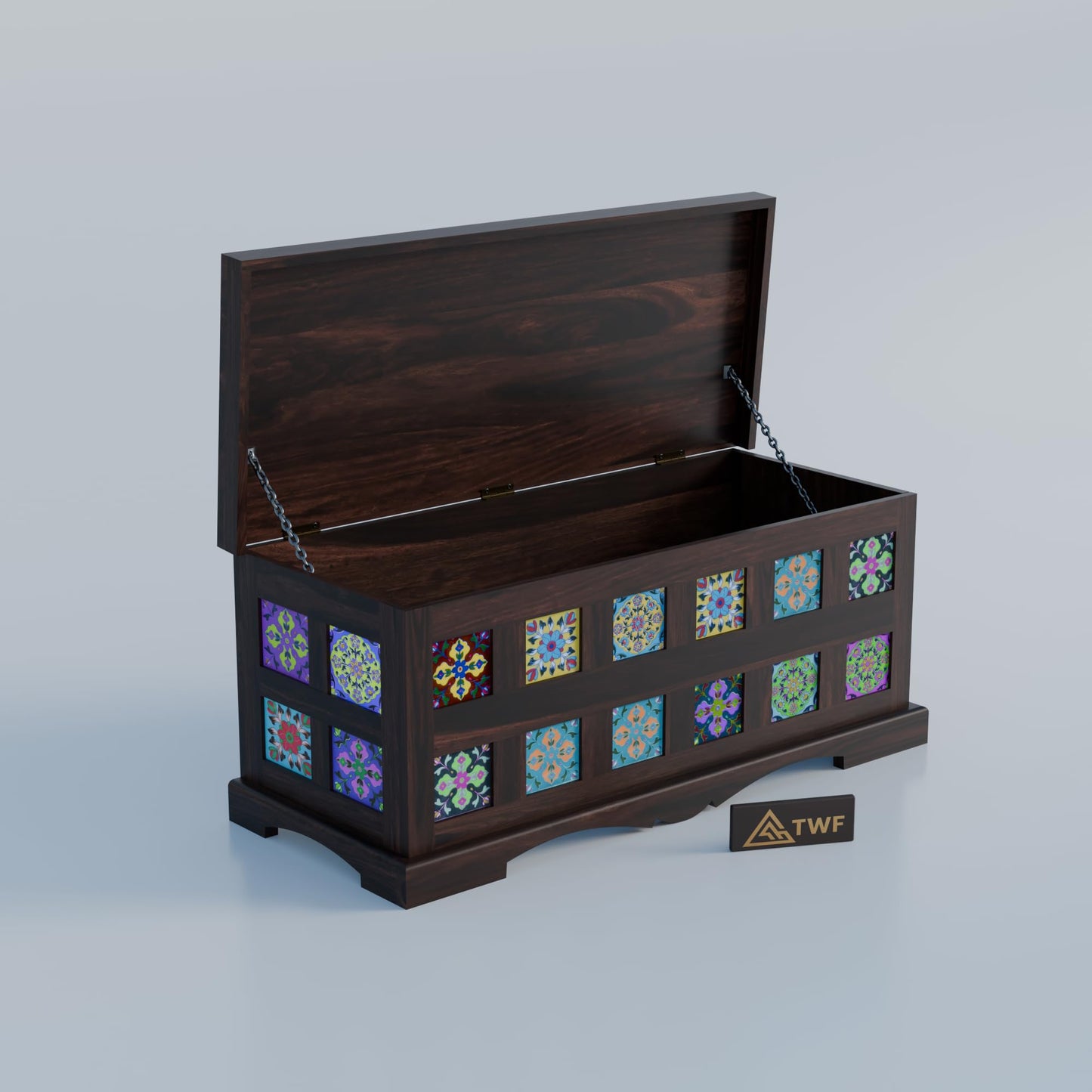 Royal Marwar Solid Sheesham Wood Trunk Storage Box - view 12