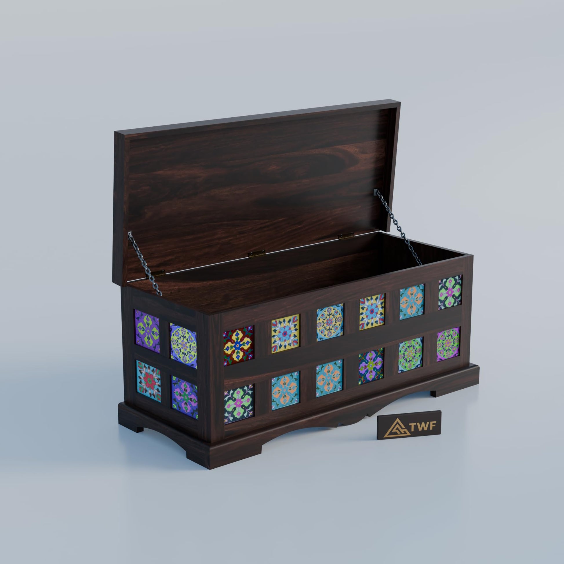 Royal Marwar Solid Sheesham Wood Trunk Storage Box - view 12