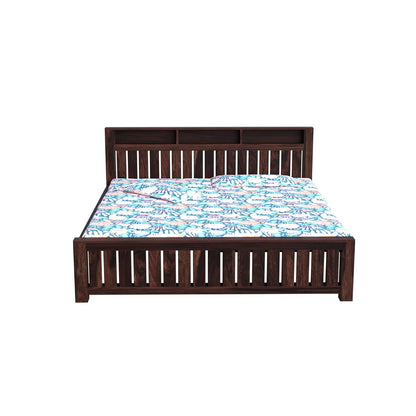 Royal Marwar Solid Sheesham Wood Bed Without Storage | Wooden Double Bed for Bedroom & Hotels | Palang