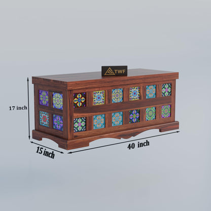 Royal Marwar Solid Sheesham Wood Trunk Storage Box - view 2