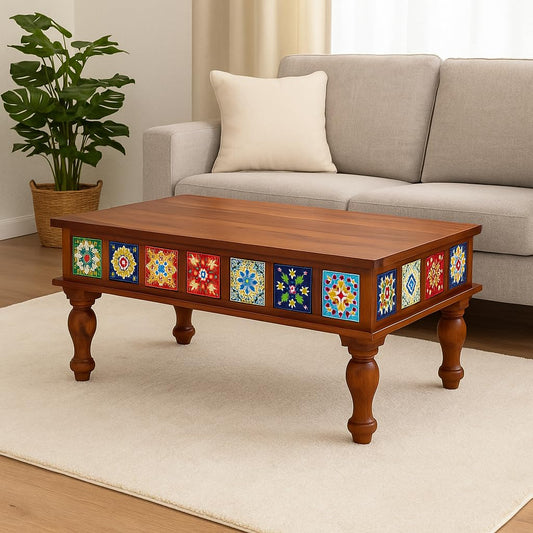 Royal Marwar Sheesham Wood Rectangle Center Coffee Table | M