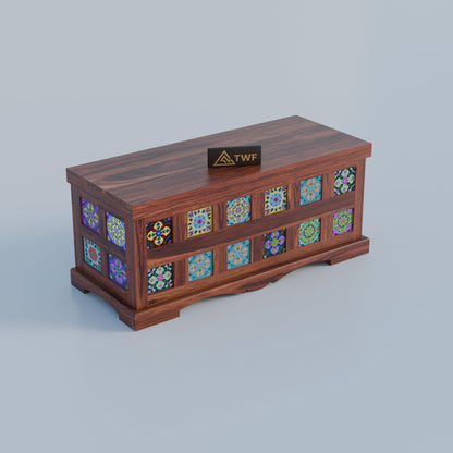 Royal Marwar Solid Sheesham Wood Trunk Storage Box - view 4