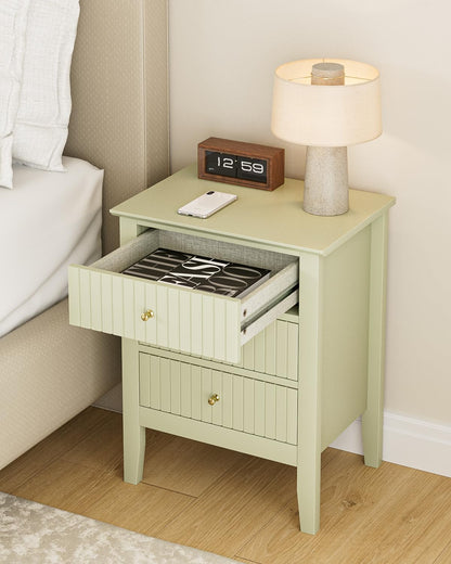 Royal Marwar Solid Mango Wood 3 Drawer Bedside Table | Honey Finish | Modern Nightstand for Bedroom