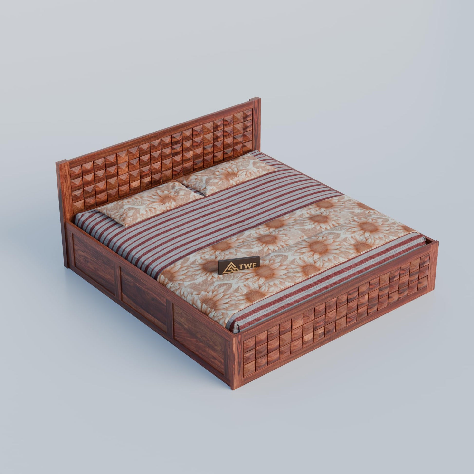 Royal Marwar Sheesham Wood Bed with Storage Box |  - view 6