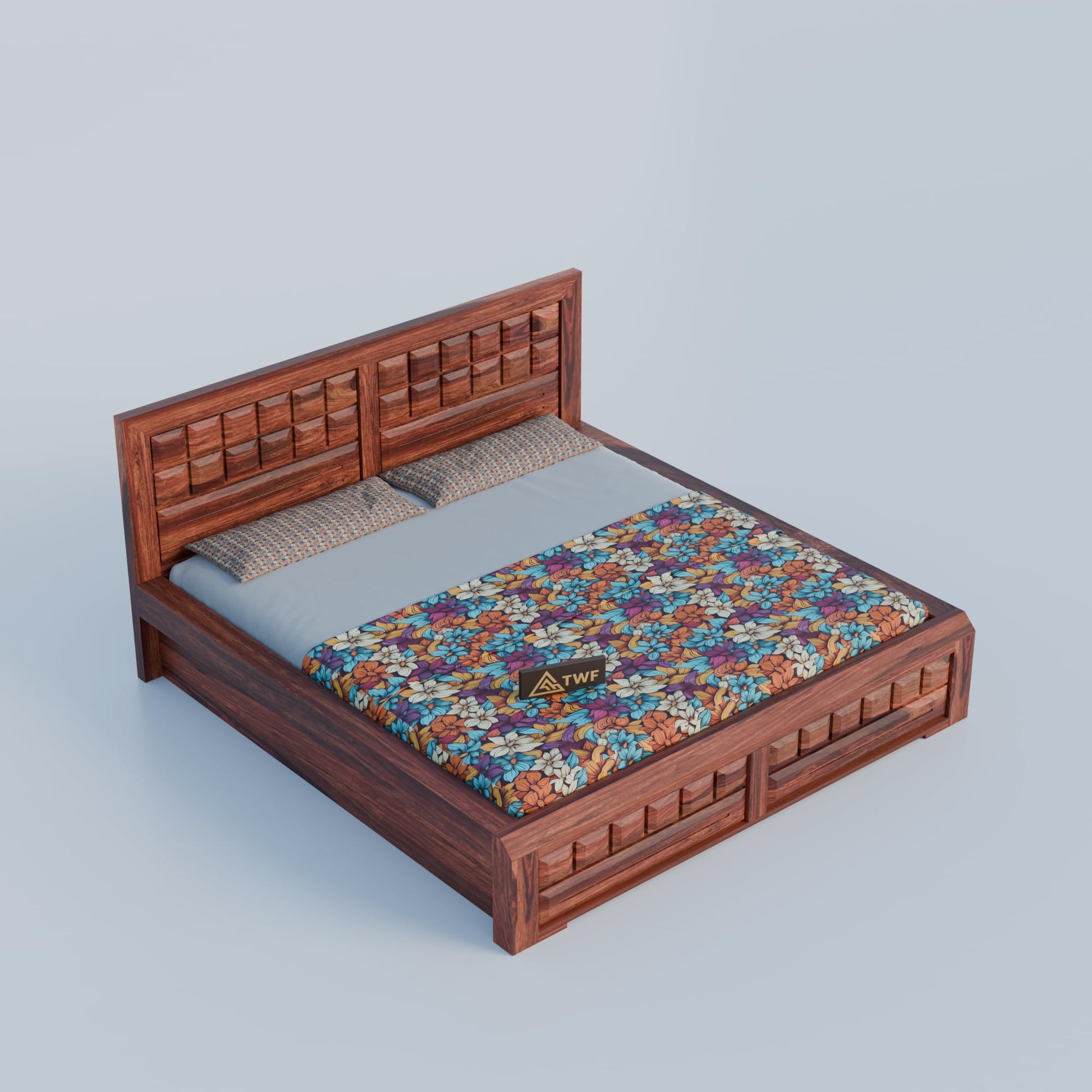 Royal Marwar Sheesham Wood Bed with Storage Box |  - view 15