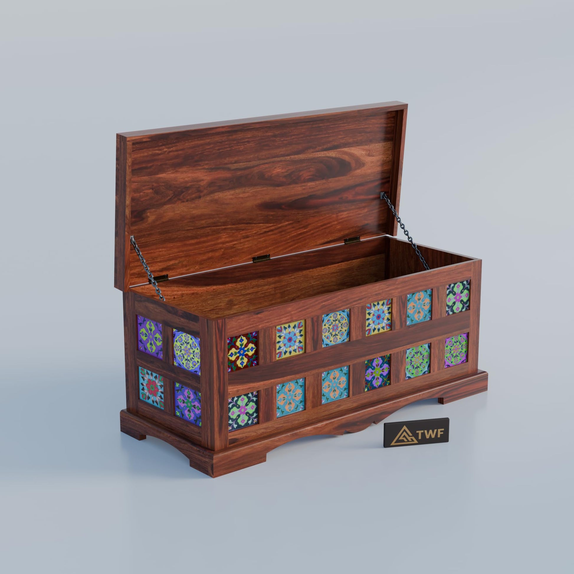 Royal Marwar Solid Sheesham Wood Trunk Storage Box - view 6