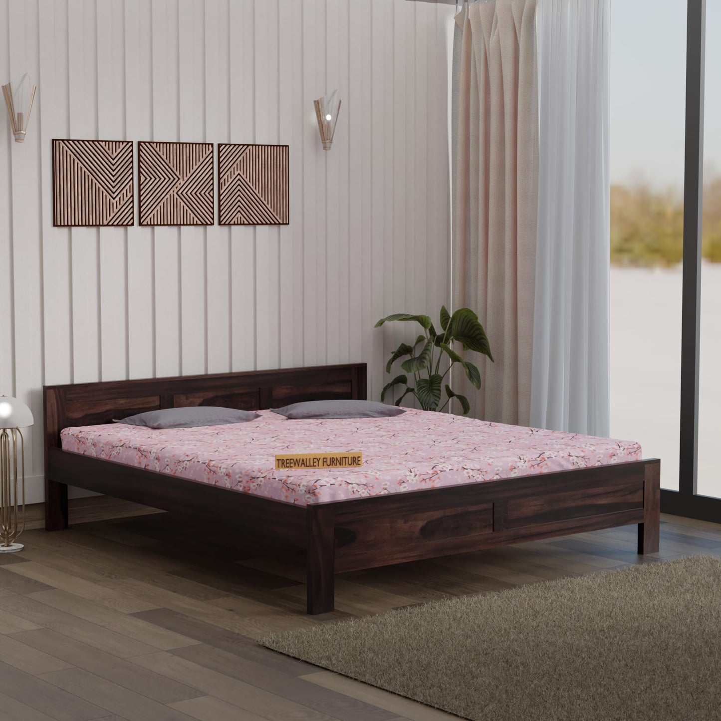 Royal Marwar Solid Sheesham Wood Bed Without Stora - view 7