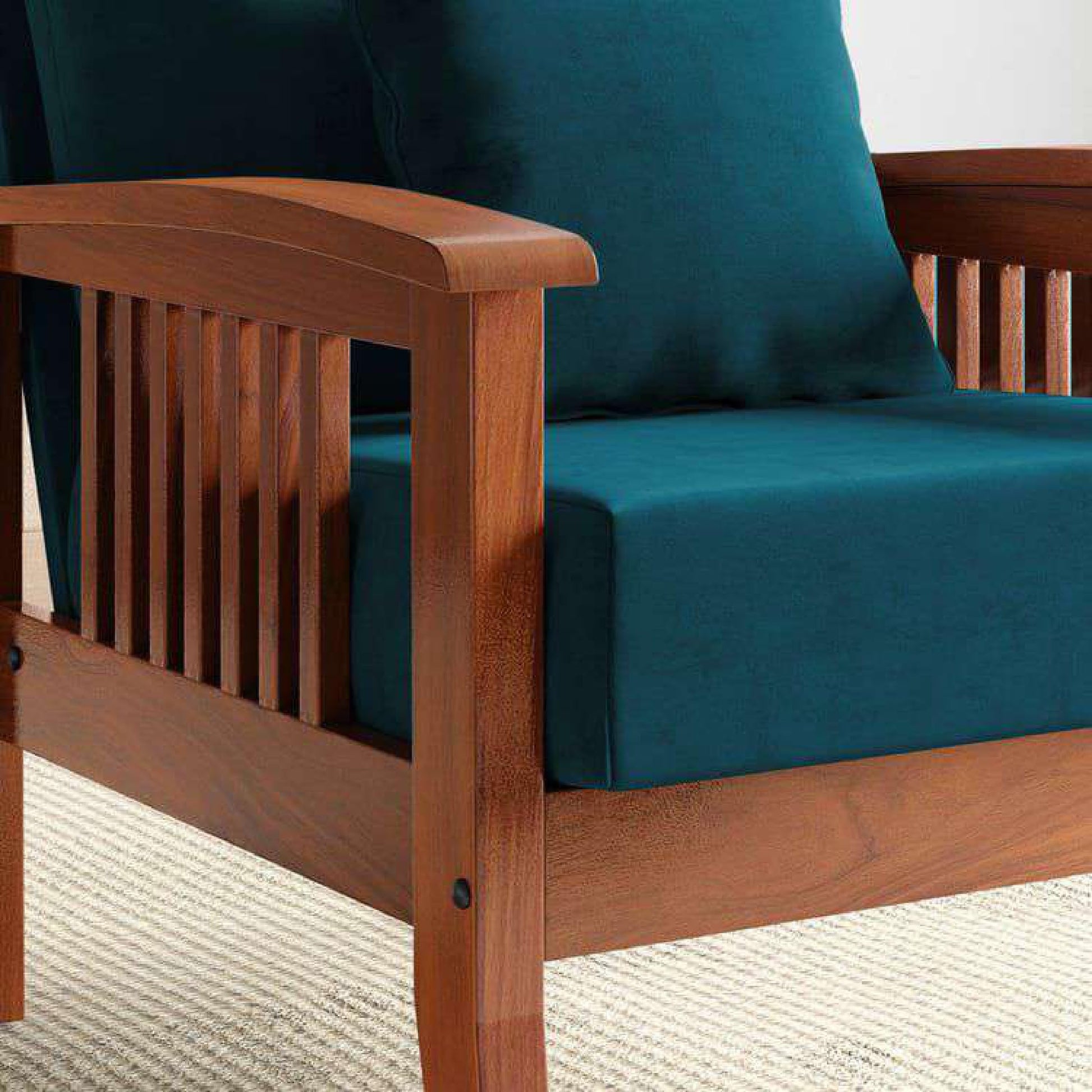 Royal Marwar Solid Sheesham Wood 1 Seater Sofa | W - view 23