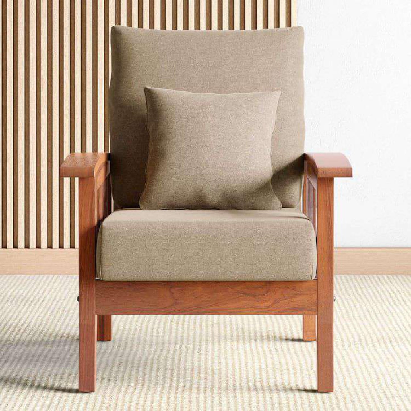 Royal Marwar Solid Sheesham Wood 1 Seater Sofa | W - view 7