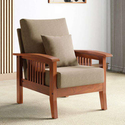 Royal Marwar Solid Sheesham Wood 1 Seater Sofa | W - view 8
