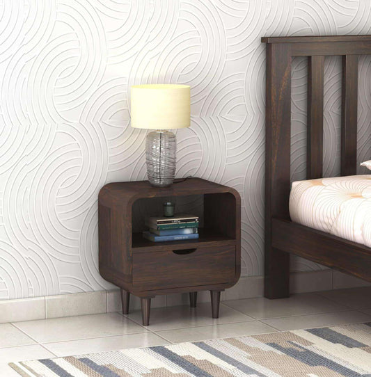 Royal Marwar Solid Sheesham Wood Bedside Table | 1 - view 2