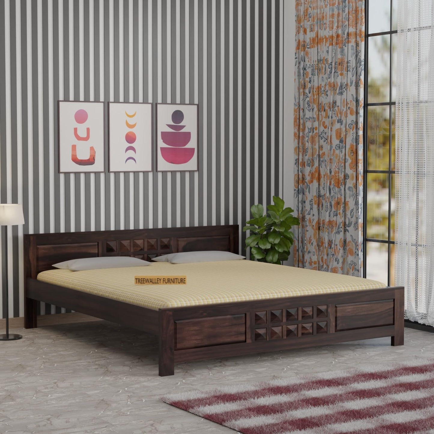 Royal Marwar Solid Sheesham Wood Bed Without Stora - view 7