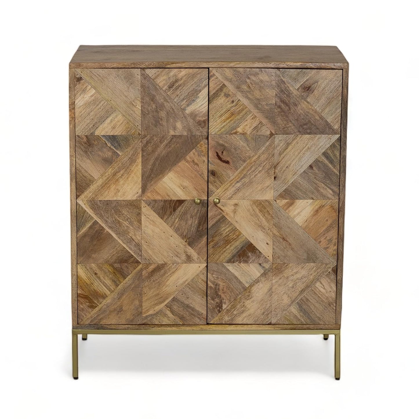 Royal Marwar Solid Wood 2 Door Storage Cabinet | Premium Wooden Sideboard Cabinet with Adjustable Shelves
