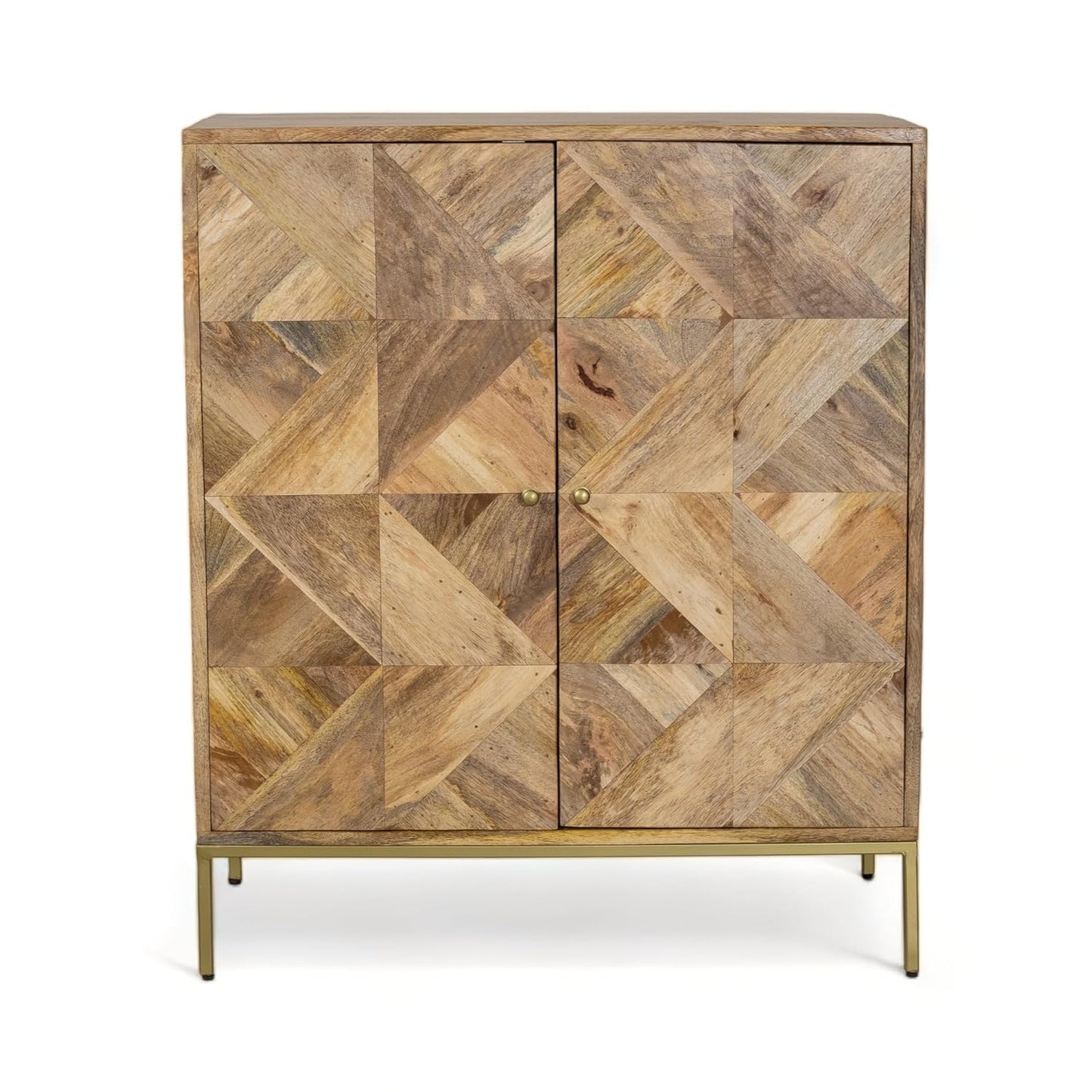 Royal Marwar Solid Wood 2 Door Storage Cabinet | Premium Wooden Sideboard Cabinet with Adjustable Shelves