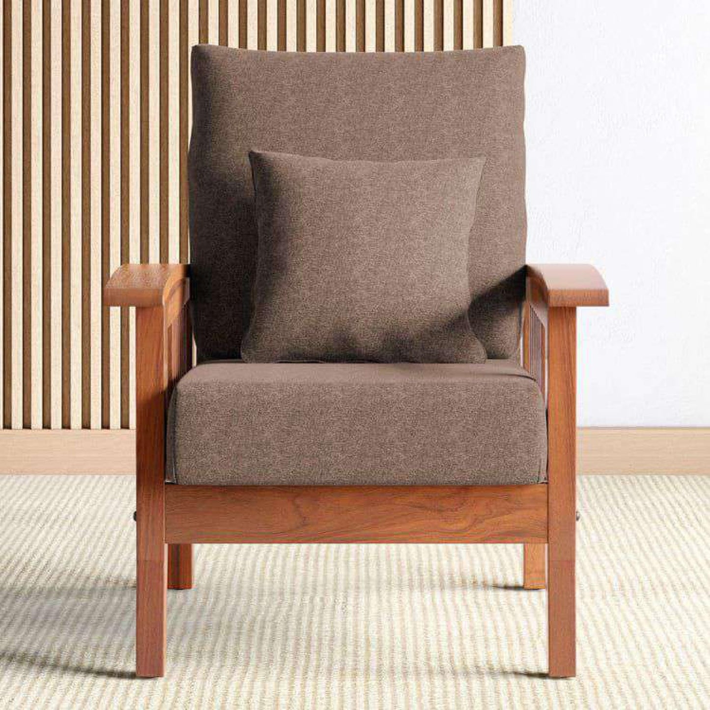 Royal Marwar Solid Sheesham Wood 1 Seater Sofa | W - view 5