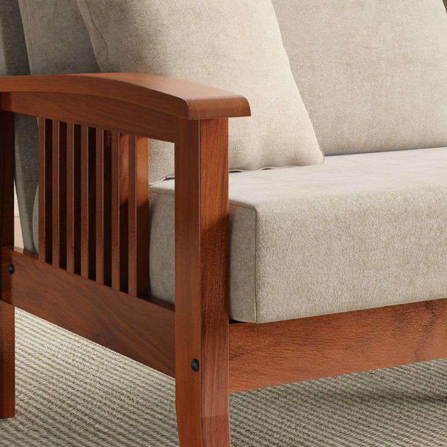 Royal Marwar Solid Sheesham Wood Sofa | 2 Seater & - view 8