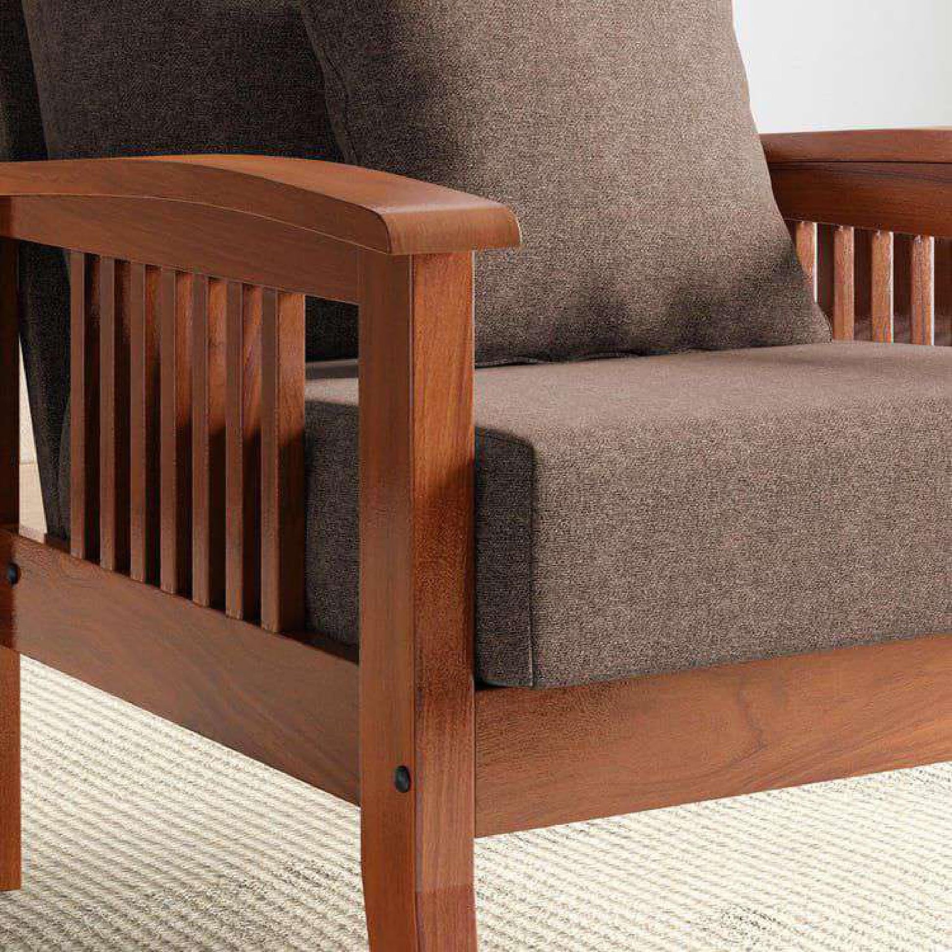 Royal Marwar Solid Sheesham Wood 1 Seater Sofa | W - view 6