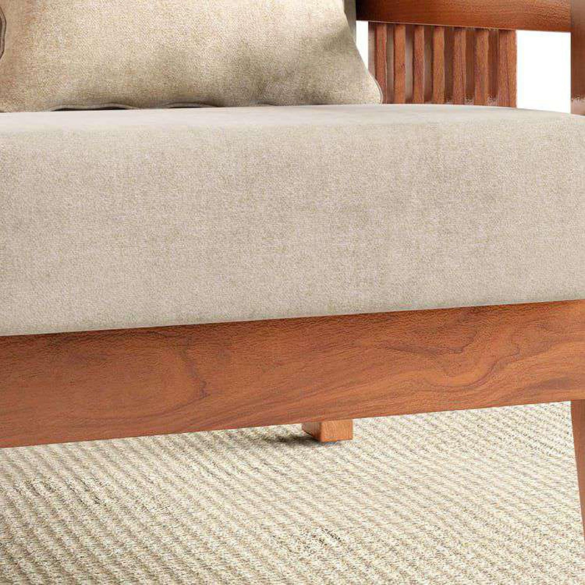 Royal Marwar Solid Sheesham Wood 1 Seater Sofa | W - view 18