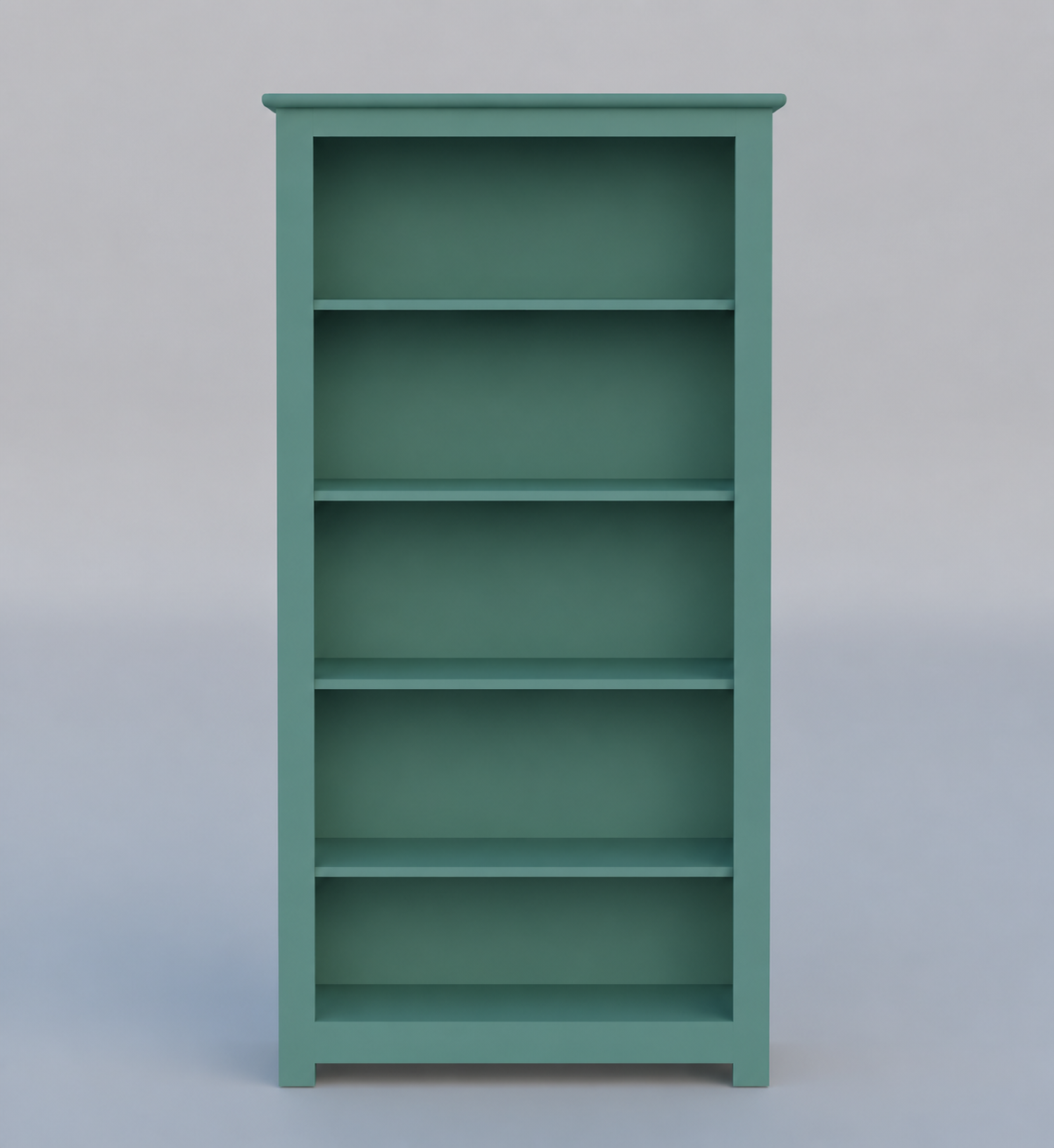 Royal Marwar Solid Mango Wood Bookshelf | 5 Tier Wooden Bookcase | Open Display Storage Shelf | White Finish