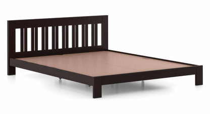 Royal Marwar Solid Sheesham Wood Queen Size Platform Bed | Premium Wooden Bed Frame | Dark Walnut Finish