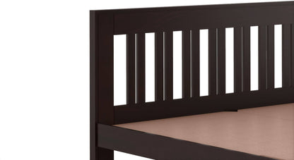 Royal Marwar Solid Sheesham Wood Queen Size Platform Bed | Premium Wooden Bed Frame | Dark Walnut Finish