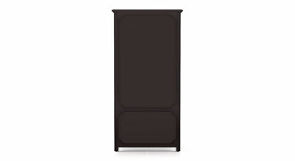 Royal Marwar Solid Sheesham Wood 2 Door Wardrobe with Drawers | Handcrafted Wooden Almirah | Walnut Finish
