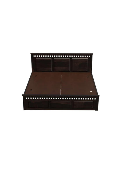 Solid Wood King Size Bed with Minimalist Panel Headboard & Footboard