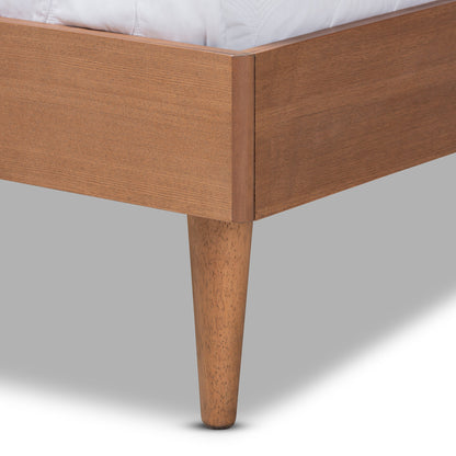 Royal Marwar Solid Sheesham Wood Queen Size Cane Bed | Modern Wooden Platform Bed | Premium Honey Finish | Without Storage