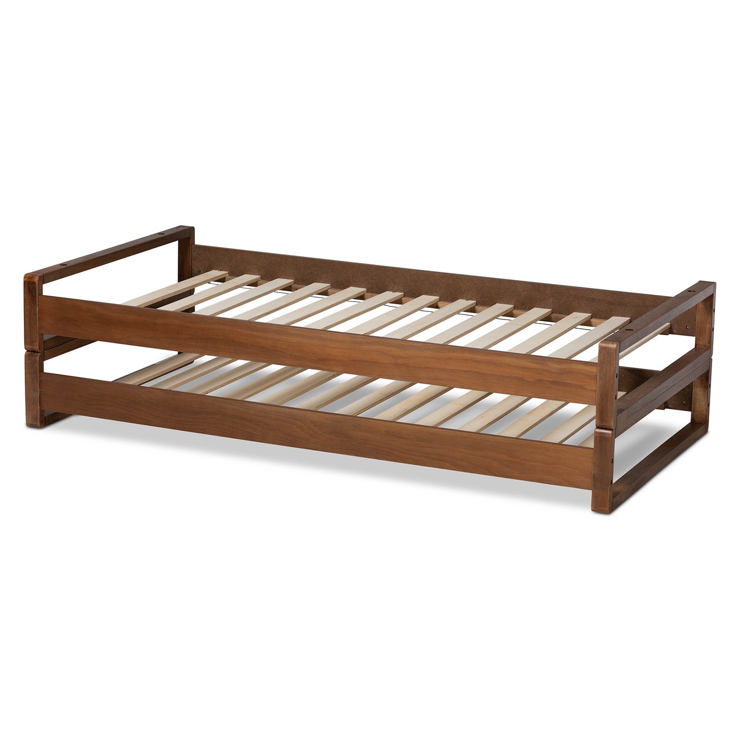 Royal Marwar Solid Sheesham Wood Single Bed with Pull-Out Trundle | Space Saving Wooden Bed | Honey Finish