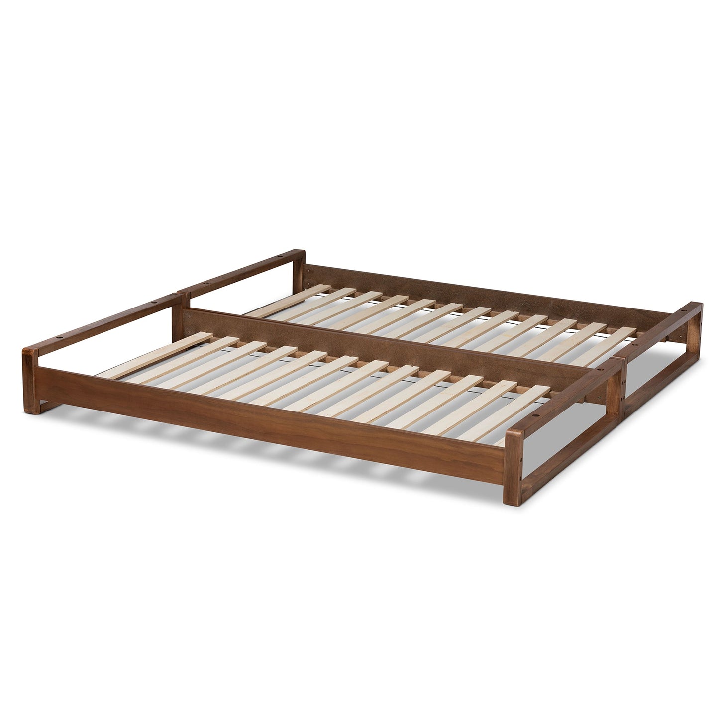 Royal Marwar Solid Sheesham Wood Single Bed with Pull-Out Trundle | Space Saving Wooden Bed | Honey Finish